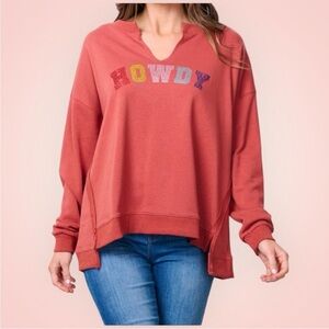 Rust 'Howdy' Graphic Sweatshirt